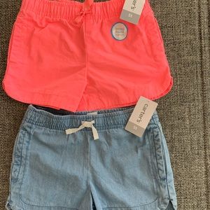 NWT Carter’s girls pull-on shorts